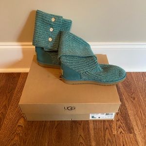 UGG turquoise crochet tall boots
